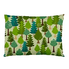 Seamless-forest-pattern-cartoon-tree Pillow Case by nateshop