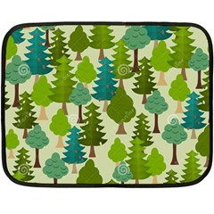 Seamless-forest-pattern-cartoon-tree Fleece Blanket (mini) by nateshop