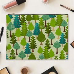 Seamless-forest-pattern-cartoon-tree Cosmetic Bag (xl) by nateshop