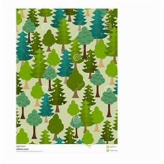 Seamless-forest-pattern-cartoon-tree Large Garden Flag (two Sides) by nateshop