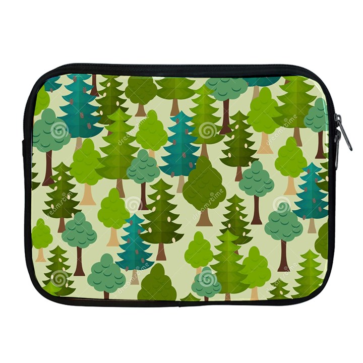 Seamless-forest-pattern-cartoon-tree Apple iPad 2/3/4 Zipper Cases