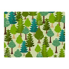 Seamless-forest-pattern-cartoon-tree Double Sided Flano Blanket (mini)  by nateshop