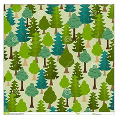 Seamless-forest-pattern-cartoon-tree Square Satin Scarf (36  X 36 ) by nateshop