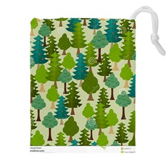 Seamless-forest-pattern-cartoon-tree Drawstring Pouch (4xl) by nateshop