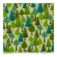 Seamless-forest-pattern-cartoon-tree Banner And Sign 3  X 3  by nateshop