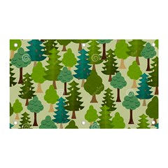 Seamless-forest-pattern-cartoon-tree Banner And Sign 5  X 3  by nateshop