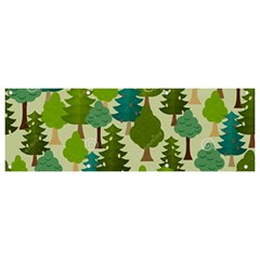 Seamless-forest-pattern-cartoon-tree Banner And Sign 9  X 3  by nateshop