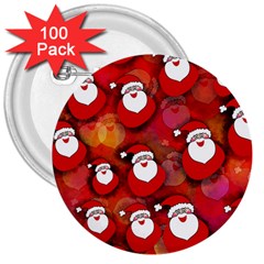 Seamless-santa Claus 3  Buttons (100 Pack)  by nateshop