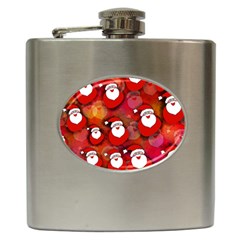 Seamless-santa Claus Hip Flask (6 Oz) by nateshop