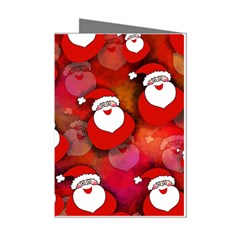 Seamless-santa Claus Mini Greeting Cards (pkg Of 8)