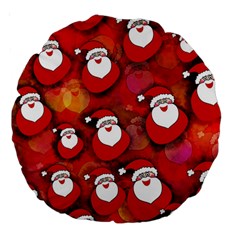 Seamless-santa Claus Large 18  Premium Round Cushions by nateshop