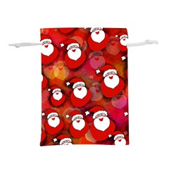 Seamless-santa Claus Lightweight Drawstring Pouch (l) by nateshop