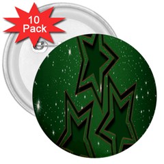 Starchristmas 3  Buttons (10 Pack)  by nateshop