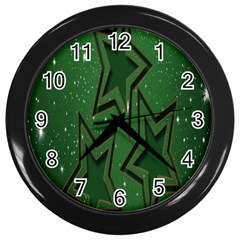 Starchristmas Wall Clock (black) by nateshop