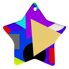 Shape Colorful Creativity Abstract Pattern Star Ornament (two Sides) by Ravend