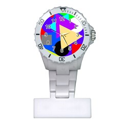 Shape Colorful Creativity Abstract Pattern Plastic Nurses Watch by Ravend