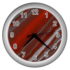 Colored Pattern Bokeh Blurred Blur Wall Clock (silver) by Ravend