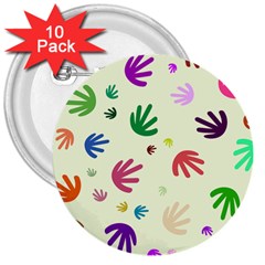 Doodle Squiggles Colorful Pattern 3  Buttons (10 Pack)  by Ravend