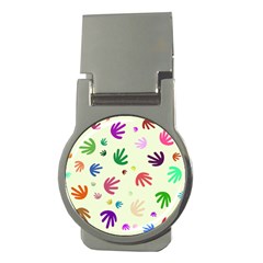 Doodle Squiggles Colorful Pattern Money Clips (round)  by Ravend