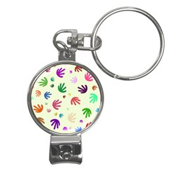 Doodle Squiggles Colorful Pattern Nail Clippers Key Chain