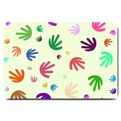 Doodle Squiggles Colorful Pattern Large Doormat by Ravend