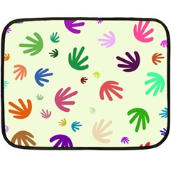 Doodle Squiggles Colorful Pattern Fleece Blanket (mini) by Ravend