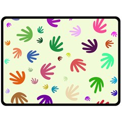 Doodle Squiggles Colorful Pattern Fleece Blanket (large)  by Ravend