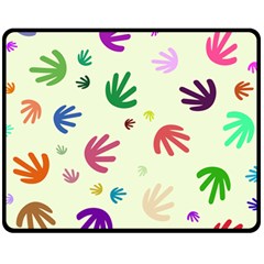 Doodle Squiggles Colorful Pattern Fleece Blanket (medium)  by Ravend