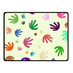 Doodle Squiggles Colorful Pattern Fleece Blanket (small) by Ravend