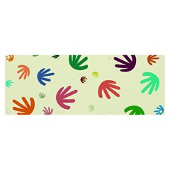 Doodle Squiggles Colorful Pattern Banner And Sign 8  X 3 