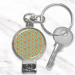 Wallpaper Background Floral Pattern Nail Clippers Key Chain