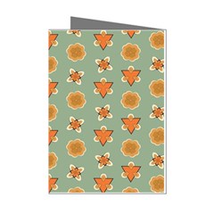 Wallpaper Background Floral Pattern Mini Greeting Cards (pkg Of 8)