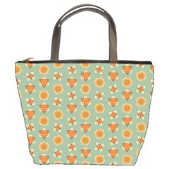 Wallpaper Background Floral Pattern Bucket Bag by Ravend