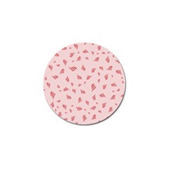 Grid Pattern Red Background Golf Ball Marker by Ravend