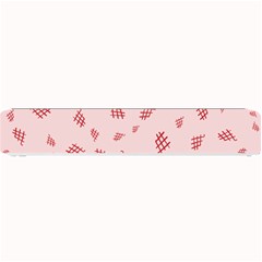 Grid Pattern Red Background Small Bar Mat by Ravend