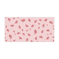 Grid Pattern Red Background Yoga Headband by Ravend