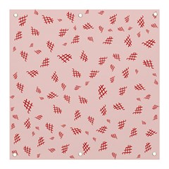 Grid Pattern Red Background Banner And Sign 3  X 3 