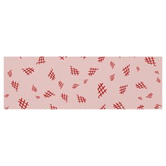 Grid Pattern Red Background Banner And Sign 12  X 4 