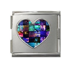 Patchwork Decorative Decor Tile Mega Link Heart Italian Charm (18mm)