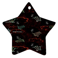 Geometric Pattern Recycle Bin Ornament (star) by Ravend