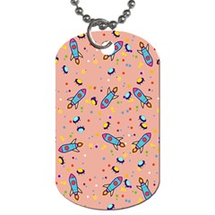 Rocket Ship Rocket Spaceship Dog Tag (two Sides) by Ravend