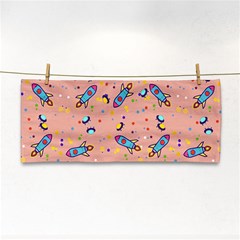 Rocket Ship Rocket Spaceship Hand Towel by Ravend