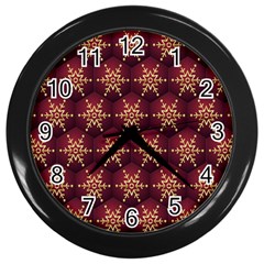 Background Pattern Icon Design Wall Clock (black) by Ravend