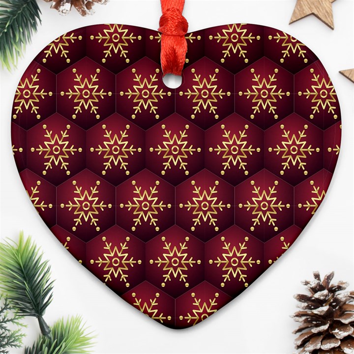 Background Pattern Icon Design Heart Ornament (Two Sides)