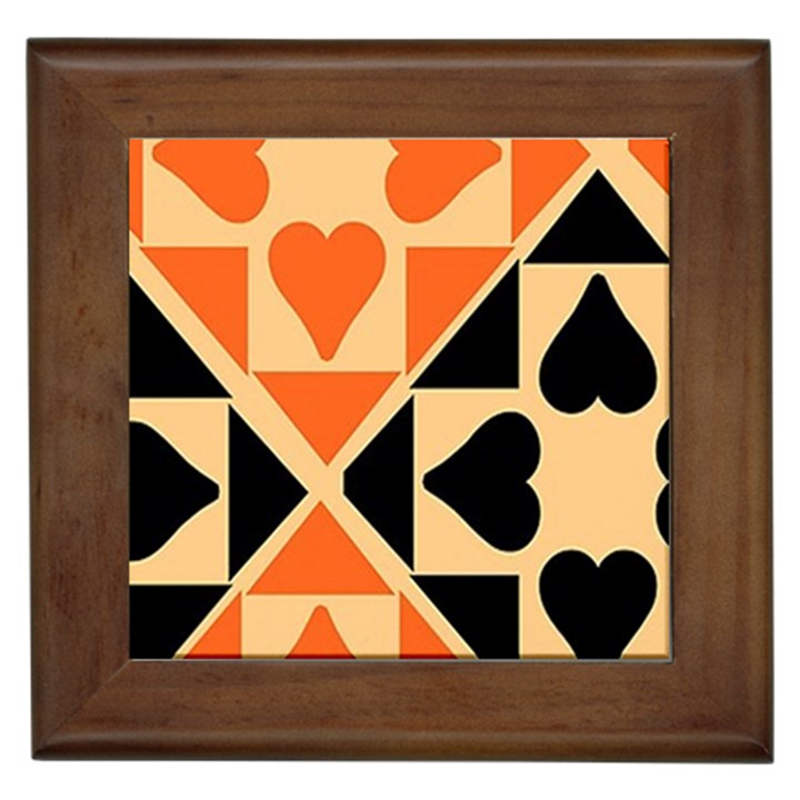 Aesthetic Hearts Framed Tile