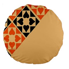 Aesthetic Hearts Large 18  Premium Round Cushions by ConteMonfrey