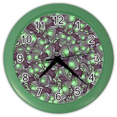 Man Butterfly Drawing Motif Pattern Color Wall Clock by dflcprintsclothing