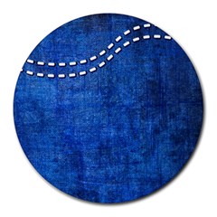 Background-jeans  Round Mousepad by nateshop