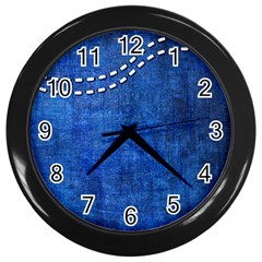 Background-jeans  Wall Clock (black) by nateshop