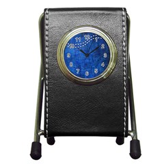 Background-jeans  Pen Holder Desk Clock by nateshop